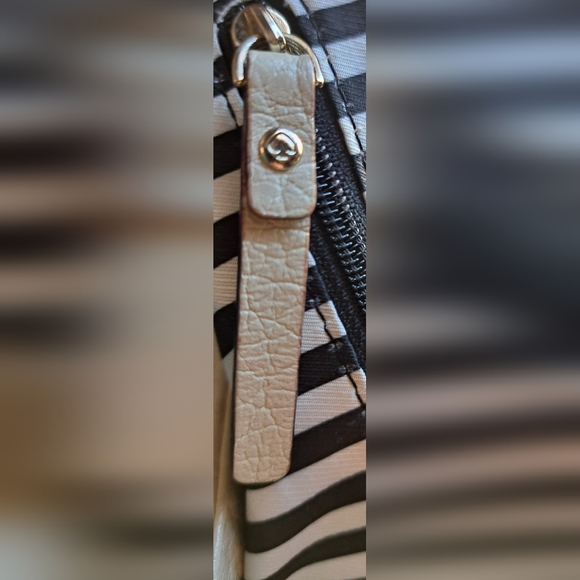 EUC Kate Spade Jenny Southport Cream & Black Leather Neutral Tote Purse Bag - Picture 13 of 15